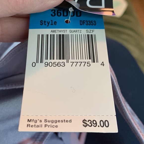 Bali amethyst quartz colored side lift and shaping underwire bra, size 36DDD - Picture 5 of 5